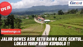 Jalur Gowes Asik Situ Rawa Gede, Sentul. Lokasi mirip Ranu Kumbolo Gunung Semeru.