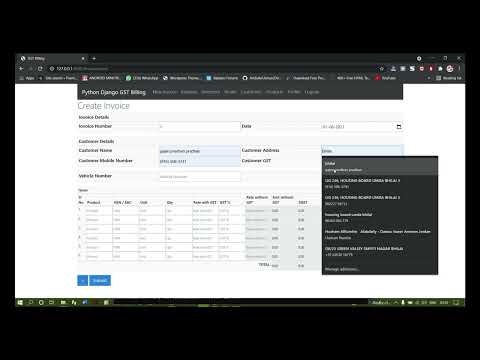 GST BILLING SYSTEM USING PYTHON DJANGO