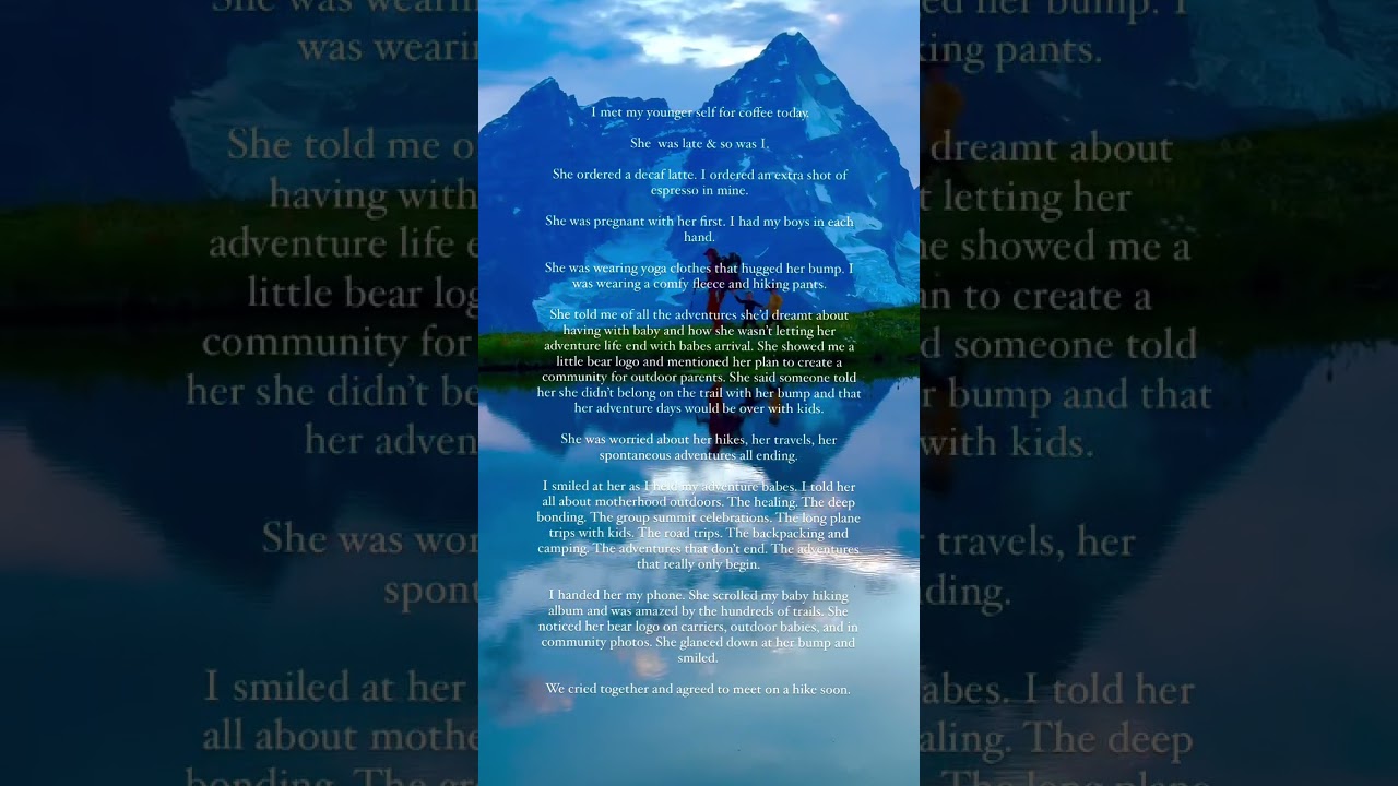 I had coffee with my younger self today 