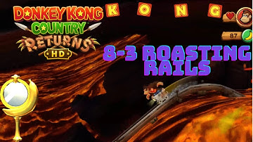 [Donkey Kong Country Returns HD] Mirror Mode 8-3 Roasting Rails All KONG Letters 100%