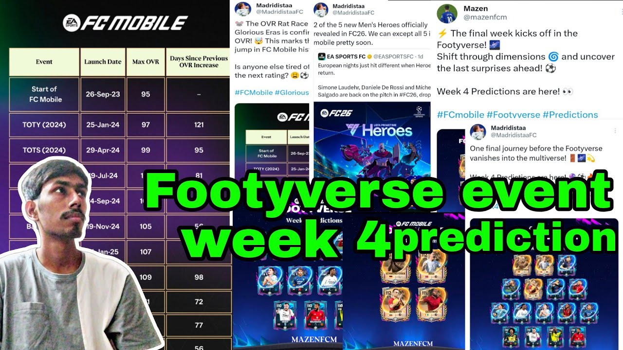 🔴NEW REDEEM Code😱R9?😭BASTIN🤯RISE☠️ Footyverse event week 4 Prediction💀 ...