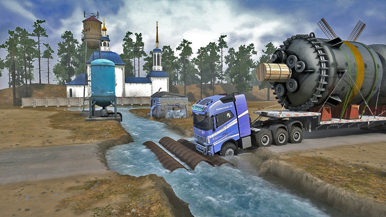 Extreme Trucking Challenge: Heavy Load, Thin Pipe Bridge and Broken Road | Spintires:Mudrunner E16