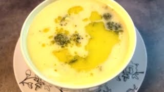 Broccoli soup/supe me brokoli- What you need for your lunch is just broccoli, milk and cheese