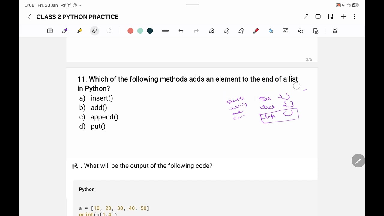 EMRS TGT PGT COMPUTER SCIENCE TIER 2 PYTHON PRACTICE QUESTIONS || PYTHON MOCK TEST MCQ||