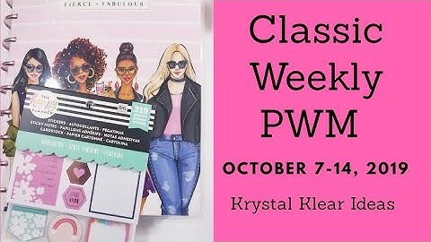 Classic Weekly PWM 10/7-10/14 #happyplanner #catch-all