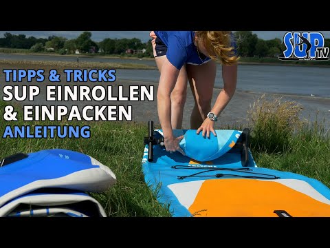 Einrollen & Einpacken eines aufblasbaren SUP-Boards | Tipps & Tricks | Anleitung | SUP Grundlagen