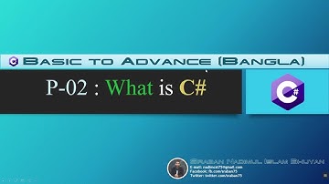 Part-2. C# B-A Tutorial (Bangla). What is C#