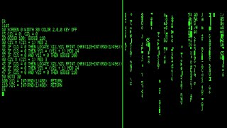 MSX Matrix Rain - Code  - MSX 2  Basic 2.1 - Program Retrocomputing 1986