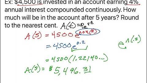 Calculate continuous growth and decay