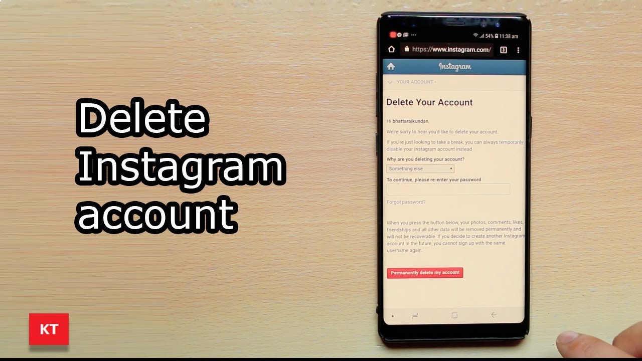 how to delete my instagram account