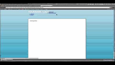 HTML & CSS Skeleton Code in Dreamweaver