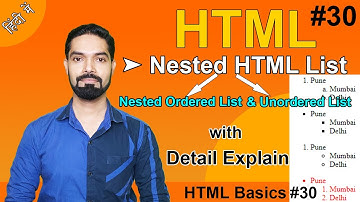 Nested HTML List | Nested Ordered & Nested Unordered List in Detail with Practical Example