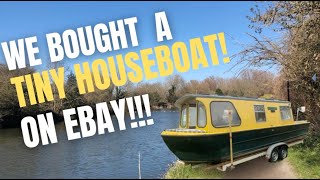 We bought a TINY HOUSEBOAT on EBAY  here's a tour BEFORE renovations begin!