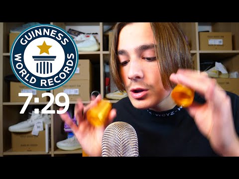 ASMR 100 TRIGGERS IN 7:29 - WORLD RECORD