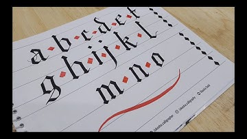 Most beautiful lower case gothic letters from " A to O " with pilot parallel pen by DeensCalligraphy