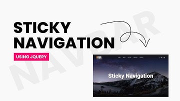How To Make Sticky Navigation Bar Using CSS & jQuery | jQuery Projects