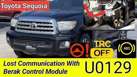 U0129 Lost Communication With Berak System Control Module| Toyota Sequoia 2012 Speed Metar Not Work