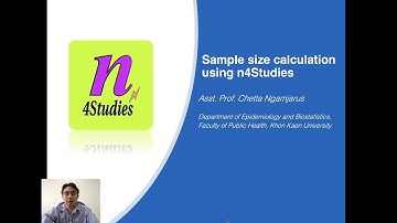 Sample size calculation using n4Studies: การคำนวณขนาดตัวอย่างด้วย n4Studies