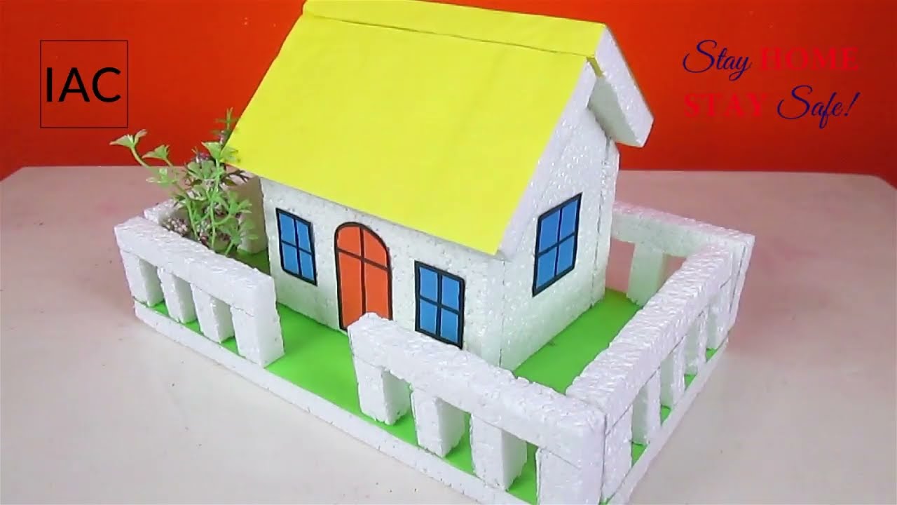 How to make a beautiful house with thermocol The most easiest way to