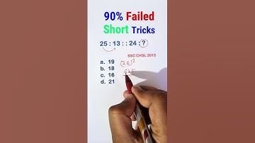 Q.222 99% student Fail | Analogy Short Trick #shorts  #ssccgl #sscchsl #ssc #sscgd #sscmts #ssc_cgl