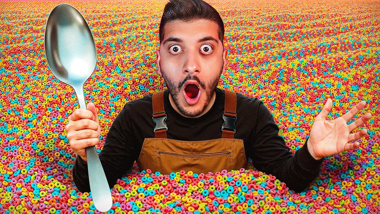 L'ULTIMO a LASCIARE la più GRANDE CIOTOLA di CEREALI al MONDO VINCE 10000€! di MR BEAST