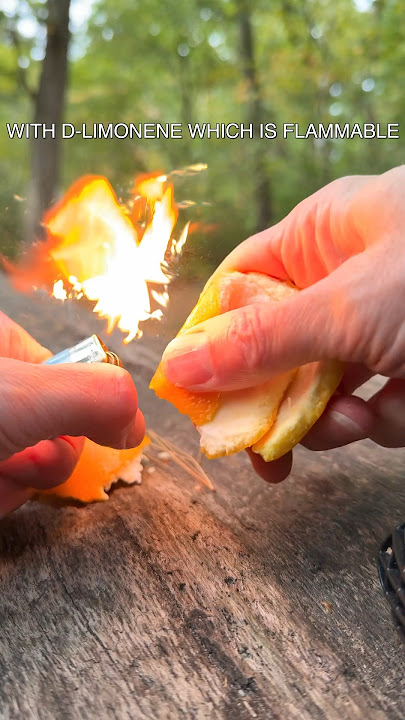 Fire from an Orange                                #fire #orange #survival