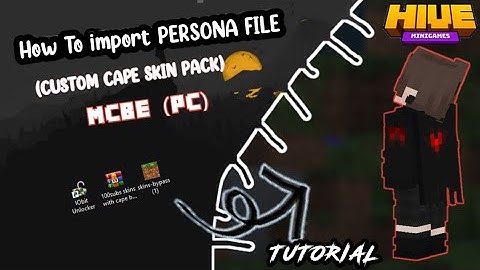How To Import PERSONA File To Minecraft Bedrock Tutorial (custom capes with Skins pack)