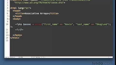 032  Ассоциативные массивы  (Lynda.com) Изучаем php