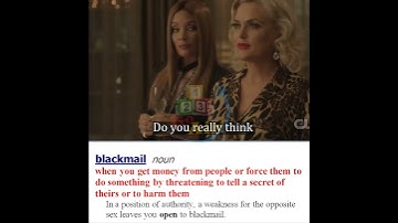 Blackmail - Meaning, Pronunciation, Usage | Learn English with TV Shows & Movies