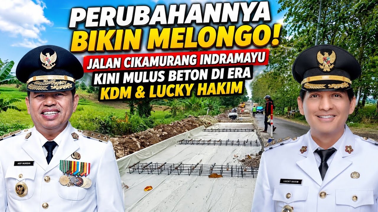 Perubahannya Bikin Melongo! Jalan Cikamurang Indramayu Kini Mulus Beton ...