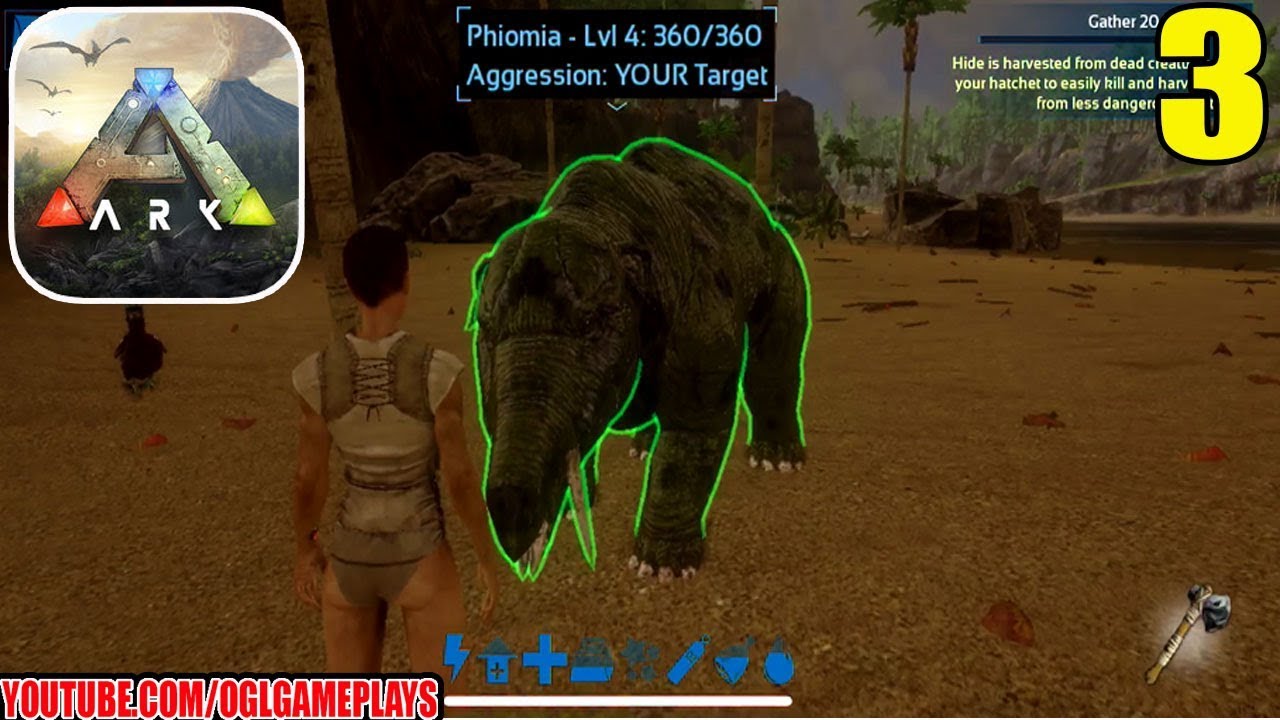 เกม survival ios  Update New  ARK: Survival Evolved Mobile Gameplay #3 - Taming Phiomia (iOS Android)