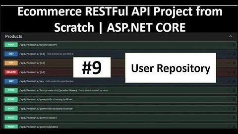 ECommerce Shopping Cart API in ASP.NET CORE PART-9| User Repository in Persistence Layer