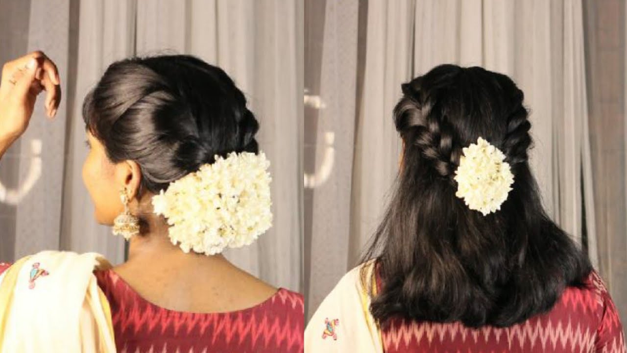 White Gajra Floral Bun Artificial Flower Jasmine Hair Styling Juda Wedding  | eBay