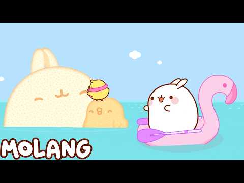 Molang e Piu Piu | A estátua de areia | Funny Cartoons | Molang Portugese