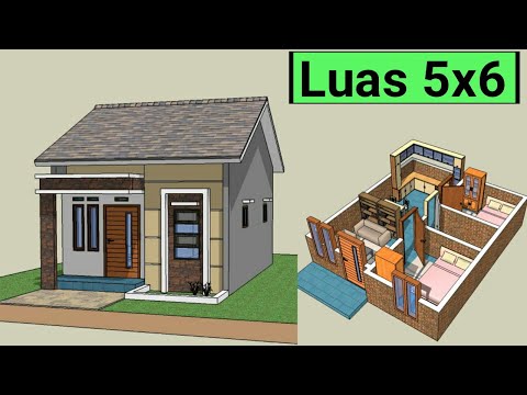 Desain Rumah 5x6 Meter │ Rumah Kecil Sederhana Biaya Minimalis