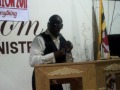 Bishop George Gibson preaching at Freedom Church