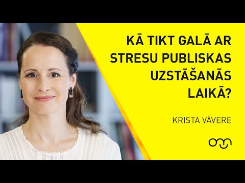Krista Vāvere: Kā tikt galā ar stresu publiskas uzstāšanās laikā?