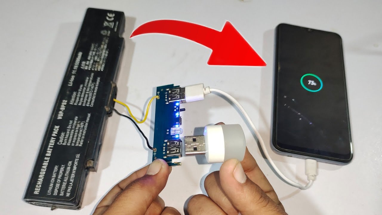 How To Convert Old Laptop Battery Into 18000 mAh Power Bank YouTube