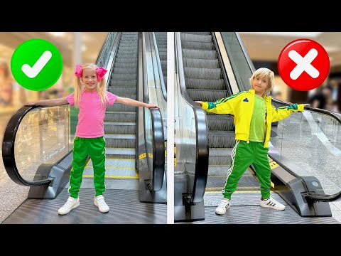 Aventura en el centro comercial con Katya y Dima