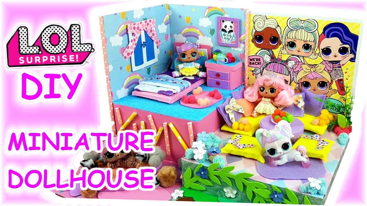 DIY • Cardboard house for LOL SURPRISE 🏡 Storied dollhouse 💕 Rainbow House - YouTube