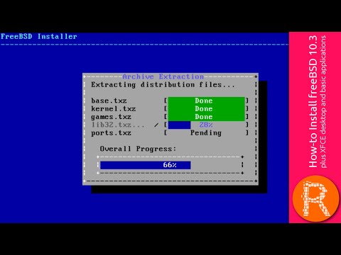 How-to Install freeBSD 10.3 plus XFCE desktop and basic applications
