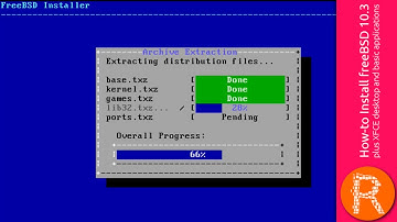 How-to Install freeBSD 10.3 plus XFCE desktop and basic applications