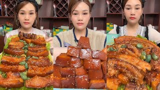 ASMR SOSLU ÇİN YEMEKLERİ SPICY CHINESE FOOD 吃辛辣的中国菜 (Pork Belly) 🍖MUKBANG 먹방 🌶