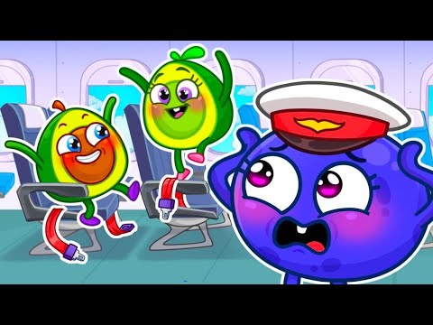  Learn Airplane Safety Tips ✈️ with Avocado Babies || Funny Stories for Kids by Pit & Penny 🥑