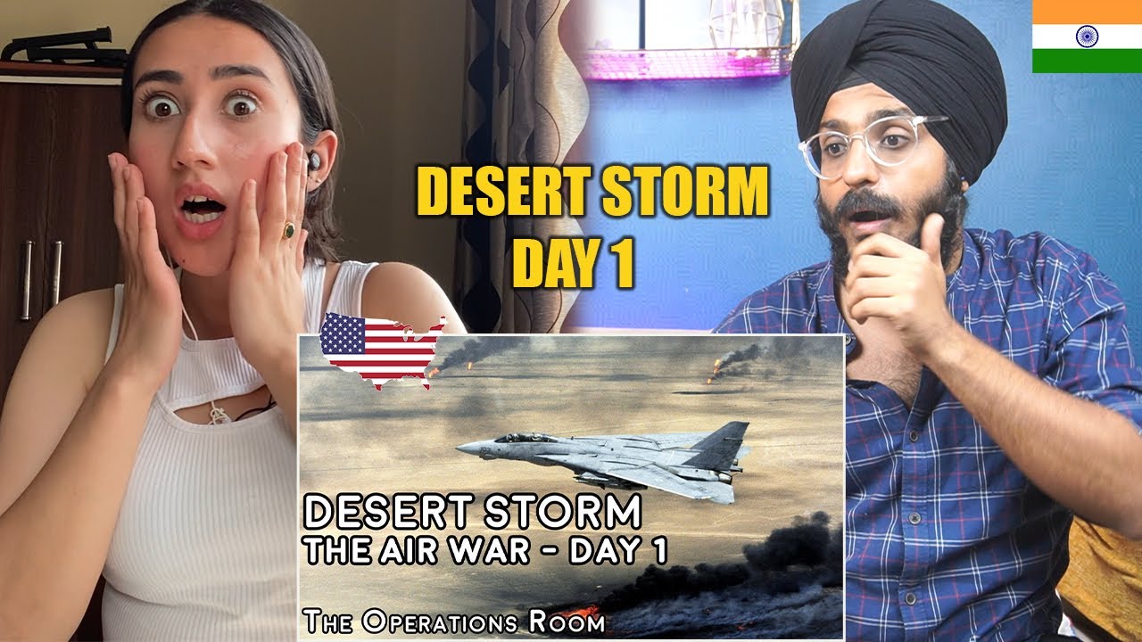 Indian React to Desert Storm - The Air War, Day 1 - Animated