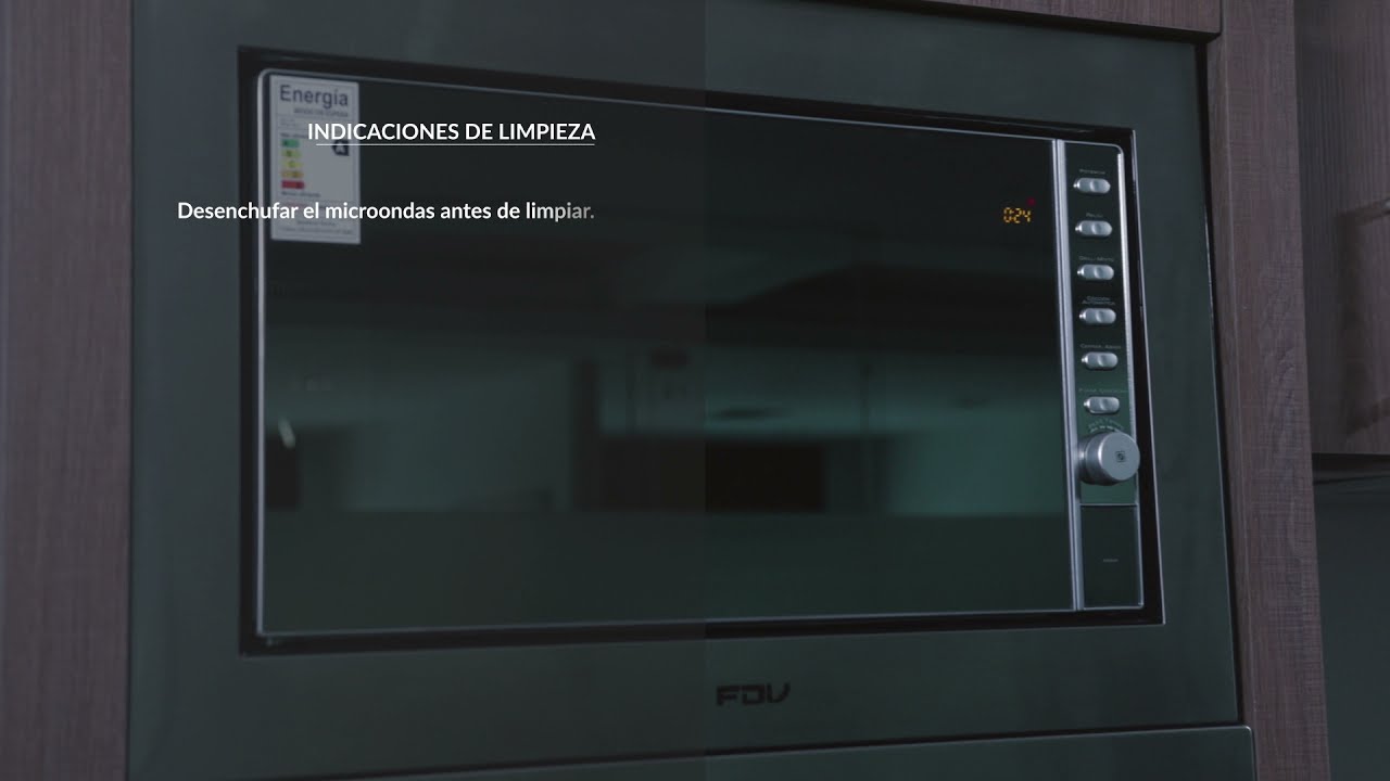 Microondas FDV Silver empotrado - YouTube