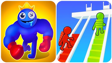 Punchy Race vs Bridge Race: Which is Faster? All New Levels Game Mobile Walkthrough iOS, Android