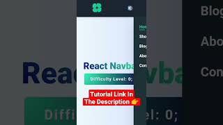 Is that React Navbar Tutorial? #shorts screenshot 1