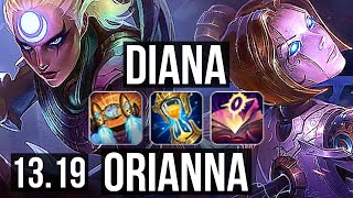 DIANA vs ORIANNA (MID) | Legendary, 800+ games, 1.2M mastery | NA Grandmaster | 13.19