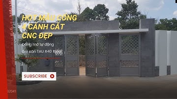 Hot mẫu cổng 4 cánh cắt cnc đẹp, đóng mở tự động âm sàn TAU R40 Italia